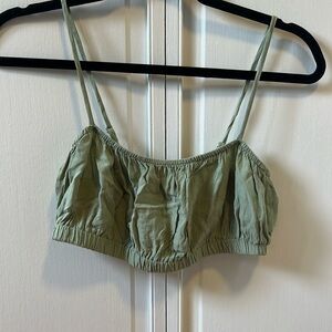 Green crop top